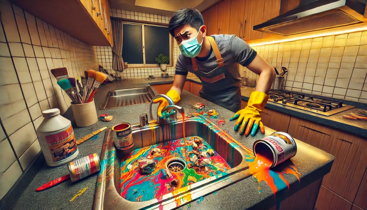 油漆可以倒水槽嗎？設計師：母湯喔！你家水管會哭，荷包也會大失血！