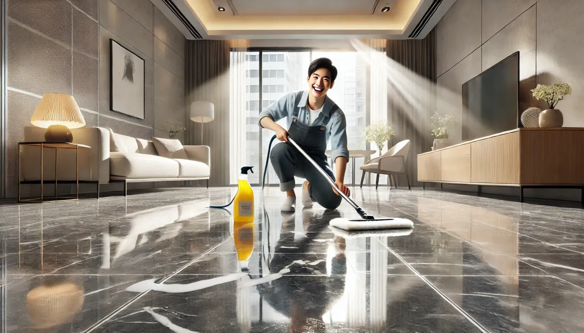 大理石地板黯淡無光？4 步驟讓它重現光彩！