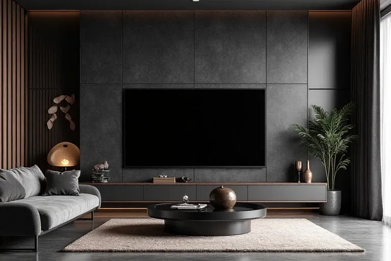 設計師帶你玩轉深色系居家空間！大板磚、異材質拼接、侘寂風，打造你的質感豪宅！