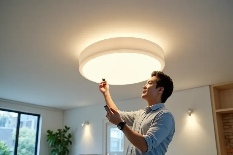 國際牌LED吸頂燈安裝實錄：懶人遙控器+省電神器，居家照明升級術！